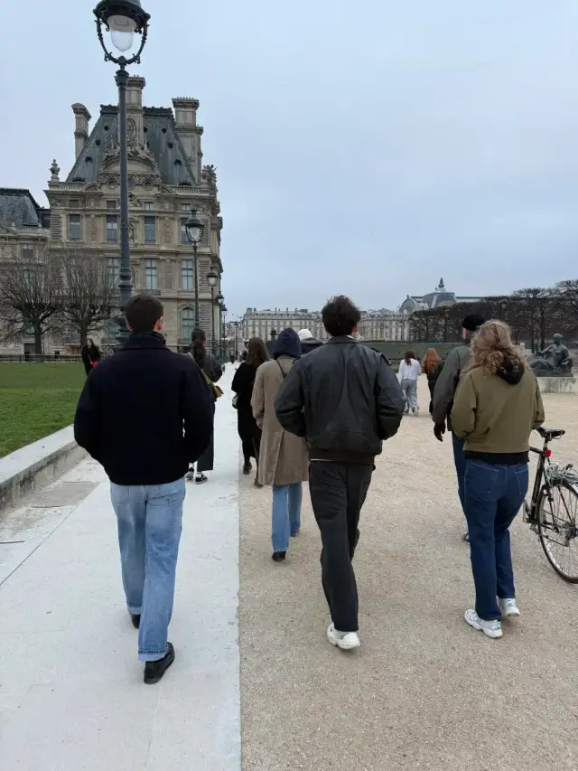 The group heading for the Tuileries Garden