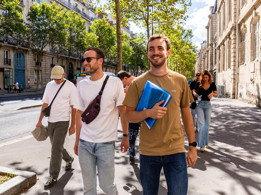 Walking between two WWII sites on the Left Bank
